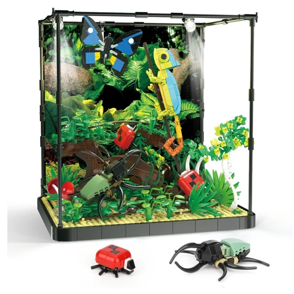 Tropical Rainforest Insect Collection Building Set Compatible Lego chameleon - Picture 10 of 13